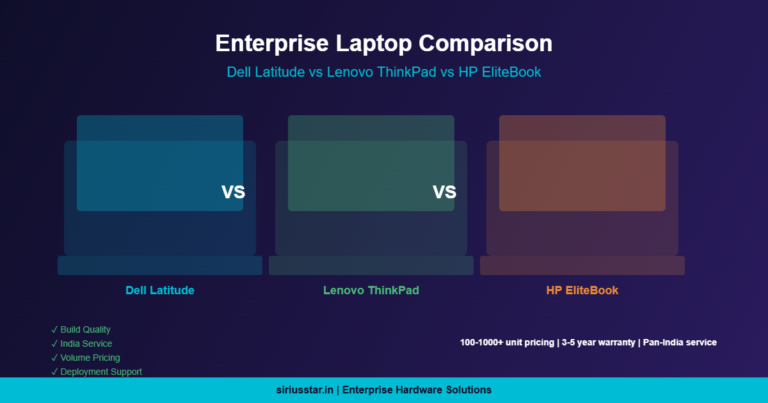 Dell Latitude vs Lenovo ThinkPad vs HP EliteBook enterprise laptop comparison for Indian businesses