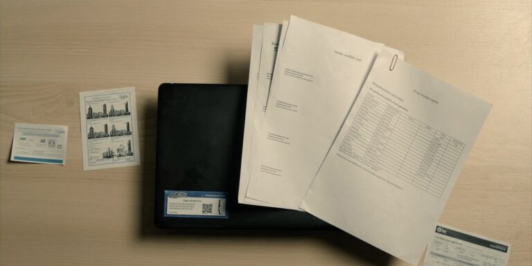 Device-as-a-Service explained — DaaS contract and laptop flat-lay on an Indian office desk, Sirius Star