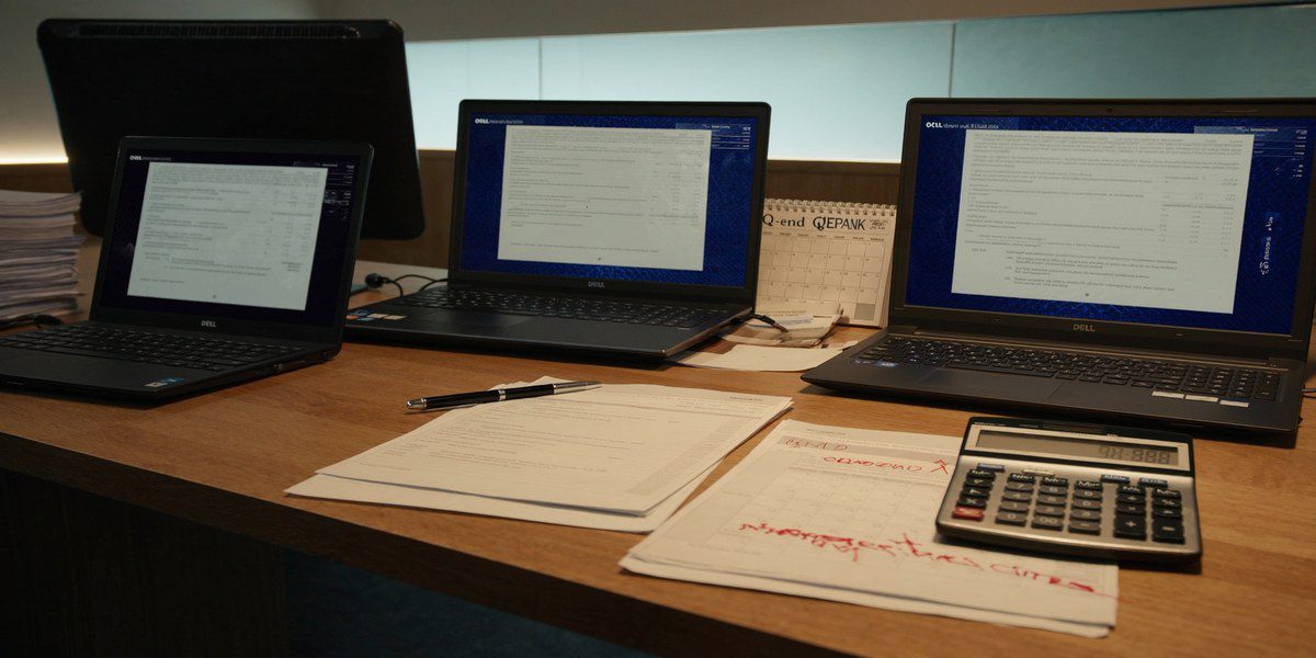 Dell Latitude price in india - Pune procurement desk with three Latitude lids and CFO PO template, Sirius Star