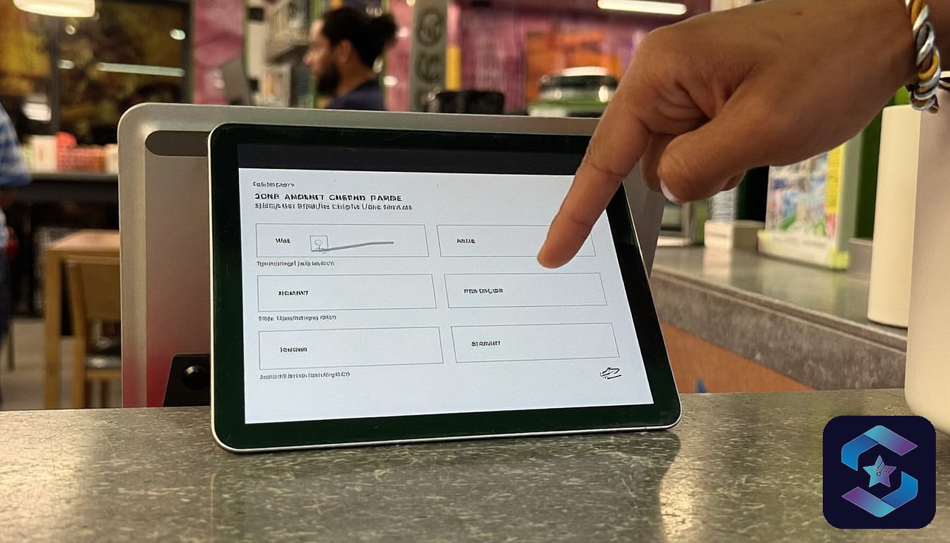 DPDP Act consent form India - tablet showing customer consent screen with checkboxes, Sirius Star Enterprise Technologies