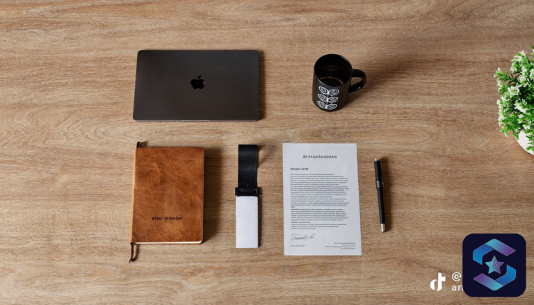 Employee onboarding kit India - laptop welcome kit on desk for new hire, Sirius Star Enterprise Technologies
