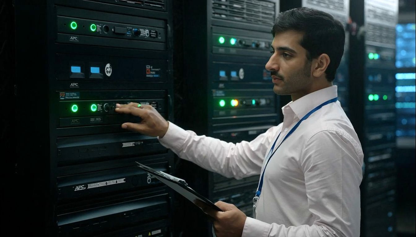 APC Smart-UPS rack-mount in an Indian server room — Sirius Star supply and service