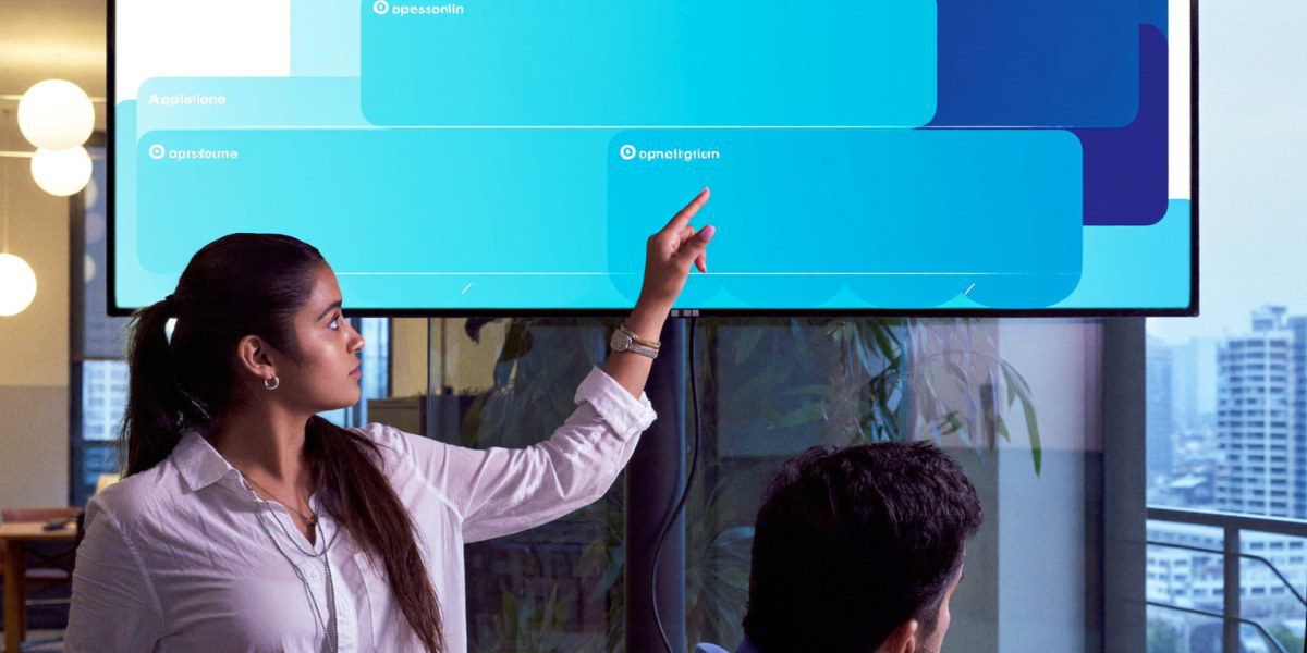 AvePoint M365 governance topology review with two Indian admins at Mumbai wall display Sirius Star