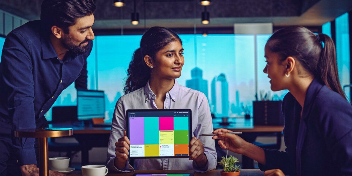 Microsoft Dynamics 365 Sales Customer Service and Business Central workload review at Mumbai Sirius Star wall display