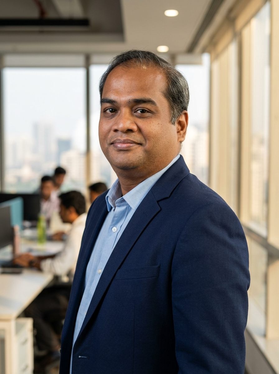 Sudeep Kumar, CEO and Founder of Sirius Star Enterprise Technologies, in the Vashi Navi Mumbai office