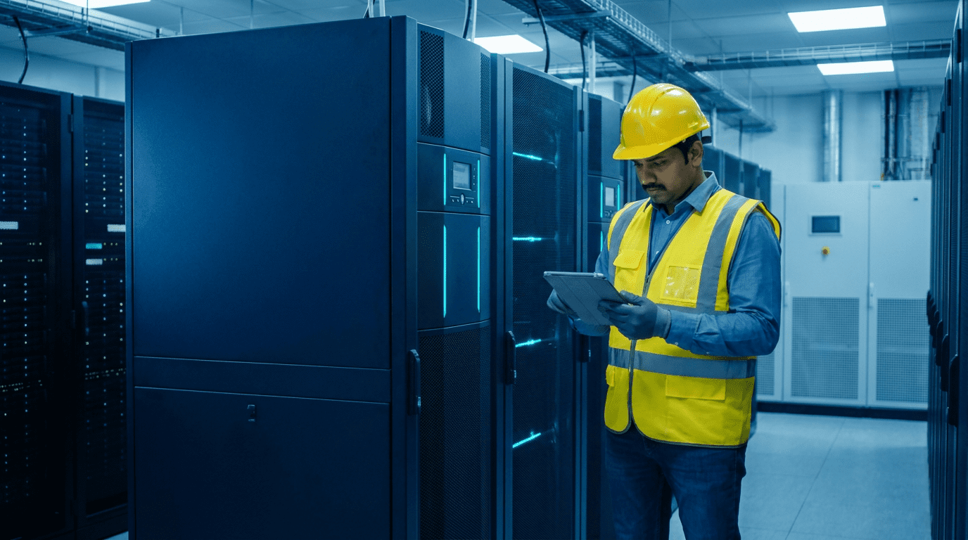 Schneider Electric Galaxy enterprise UPS in an Indian datacenter, Sirius Star supply and service