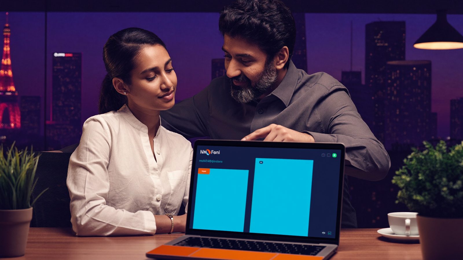 Veeam Backup for M365 two Indian analysts reviewing VB365 job catalogue Mumbai office Sirius Star managed retainer